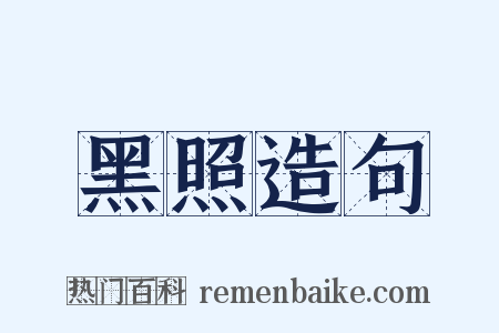 黑照造句是什么意思的图片